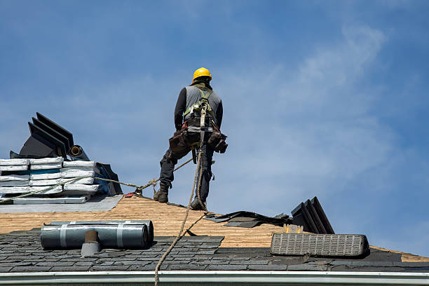 Professional Gutter Installation technician working in Zebulon, GA